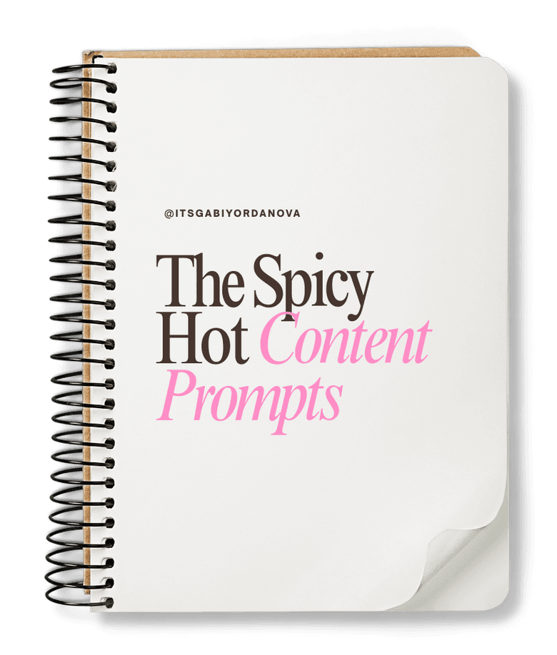 A spiral notebook of the prompts, overlapping the tablet