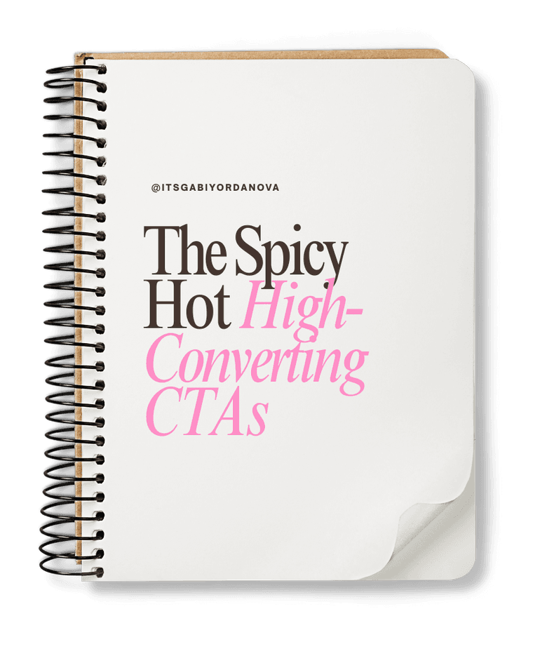 A spiral notebook of the 15 high-converting CTA templates